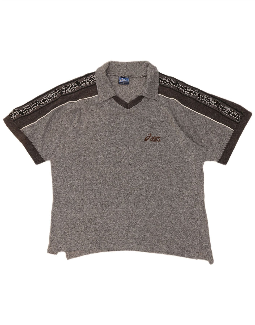 Asics Polo Graphique Homme Small Gris Colorblock