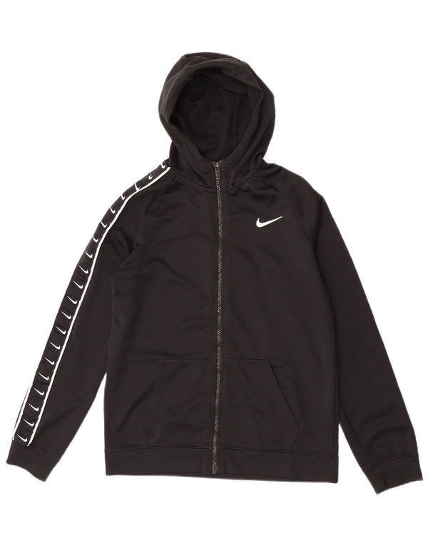 Nike Pull à capuche zippé graphique pour garçon 13-14 ans XL Noir Polyester Sports