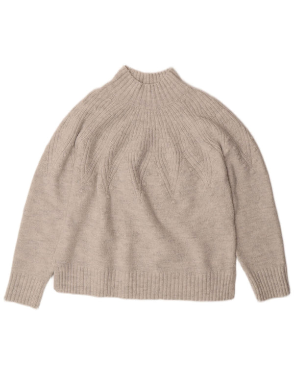 Marks & Spencer Pull à col roulé pour femme UK 16 Large Blanc cassé