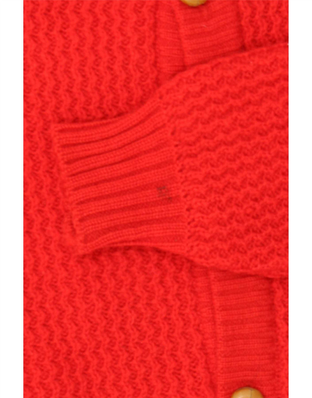 vintage Mens Cardigan Pull Moyen Rouge