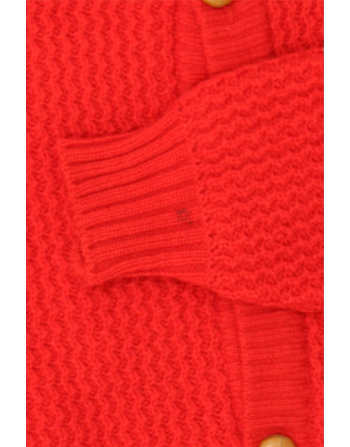 vintage Mens Cardigan Pull Moyen Rouge