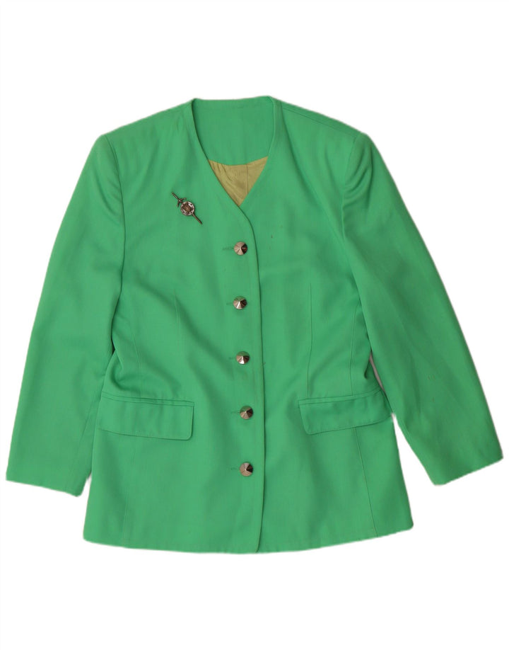 Michael H. Veste blazer à 5 boutons pour femme UK 14 Vert moyen classique