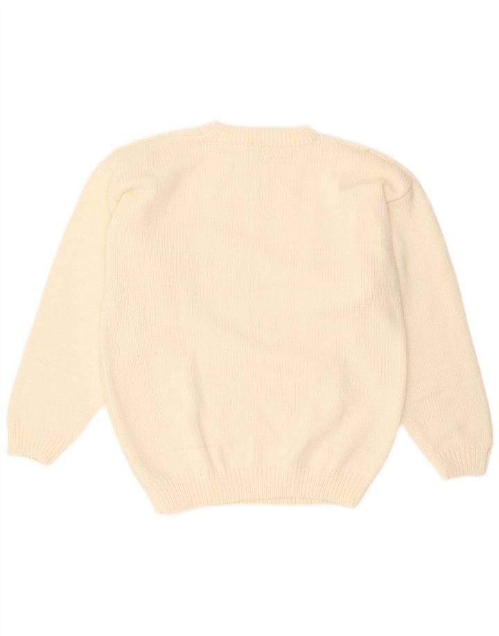 Angelo Muroni Pull col rond homme blanc moyen polyacrylique