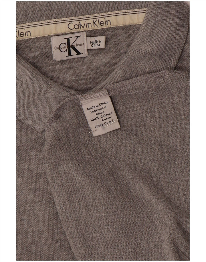Calvin Klein Polo Homme Grand Gris Coton