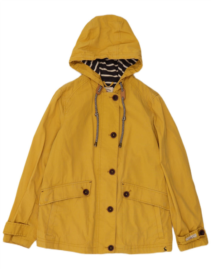 JOULES Veste de pluie à capuche pour femme UK 8 Small Jaune Coton