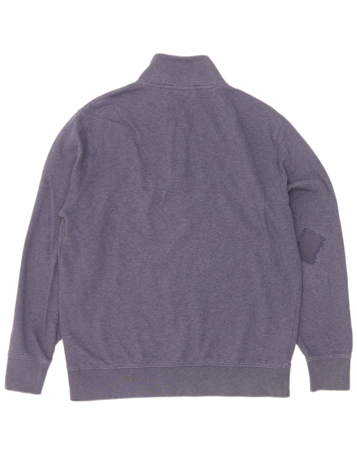 Gant Sweat-Shirt Col Zippé Homme Bleu Marine Moyen Coton