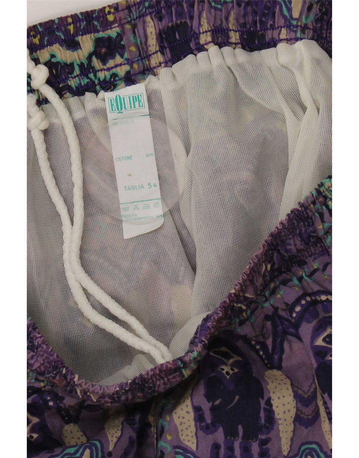 Equipe Short de Bain Femme UK 14 Grand Violet Patchwork Coton