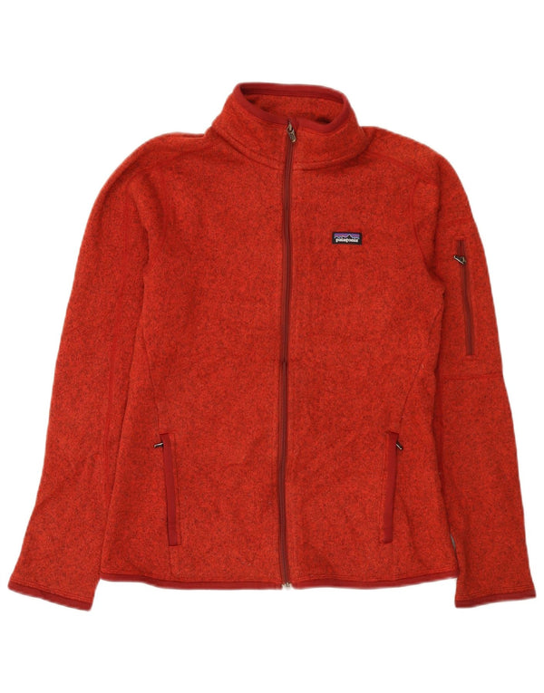 Patagonia Veste de survêtement pour femme UK 10 Petit polyester moucheté rouge