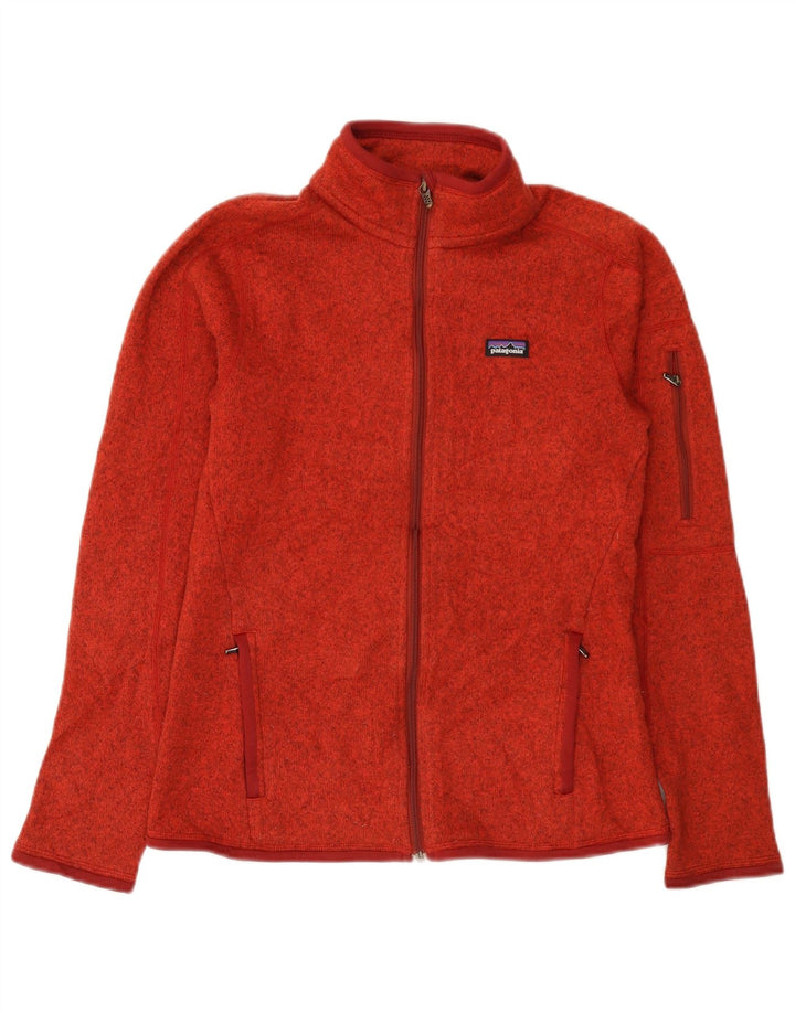 Patagonia Veste de survêtement pour femme UK 10 Petit polyester moucheté rouge