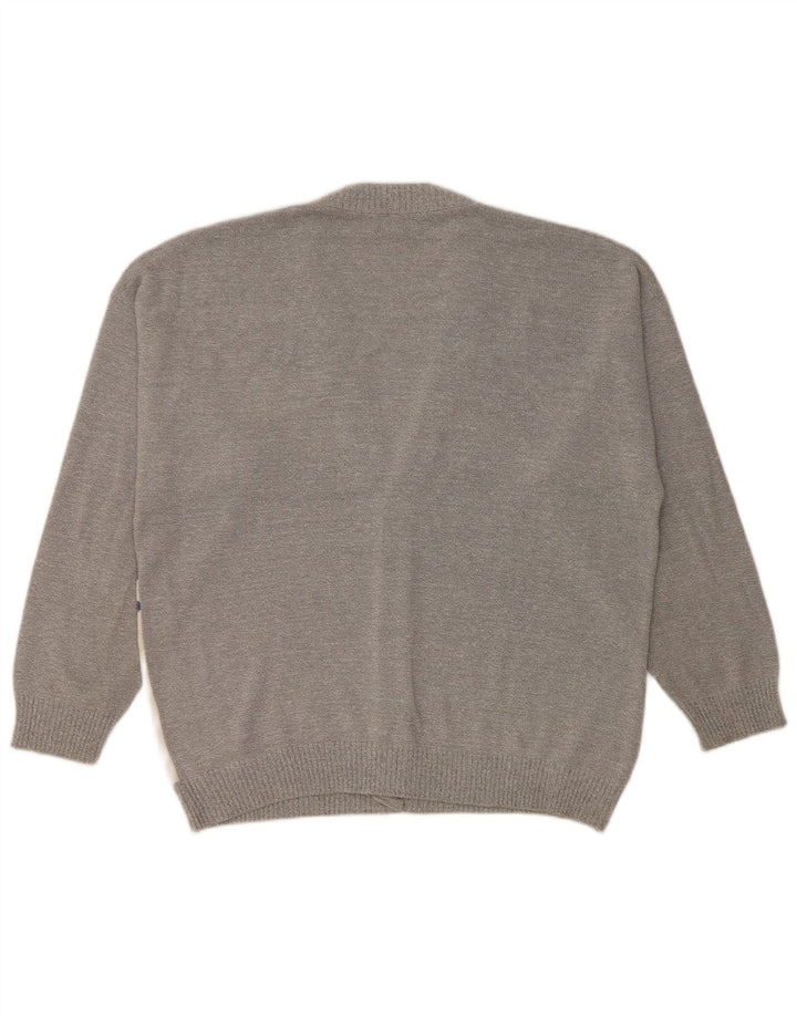 JAC Cardigan Homme Pull IT 52 Grand Gris Colorblock Coton
