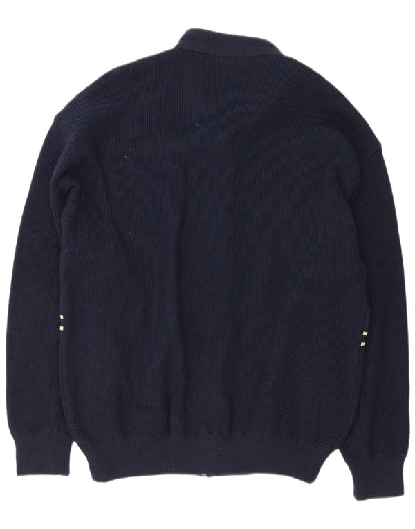 Loli Wolf Cardigan coupe régulière pour homme en laine bleu marine moyen