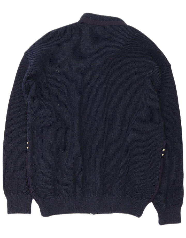Loli Wolf Cardigan coupe régulière pour homme en laine bleu marine moyen