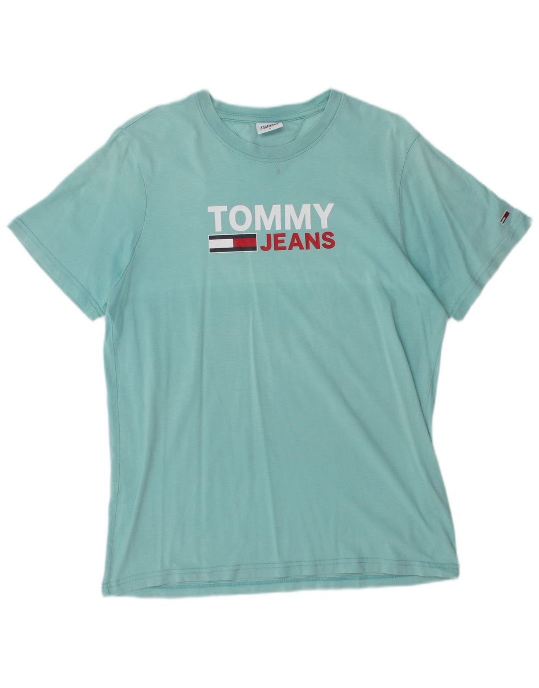 Tommy Hilfiger T-Shirt Graphique Homme Petit Bleu Coton
