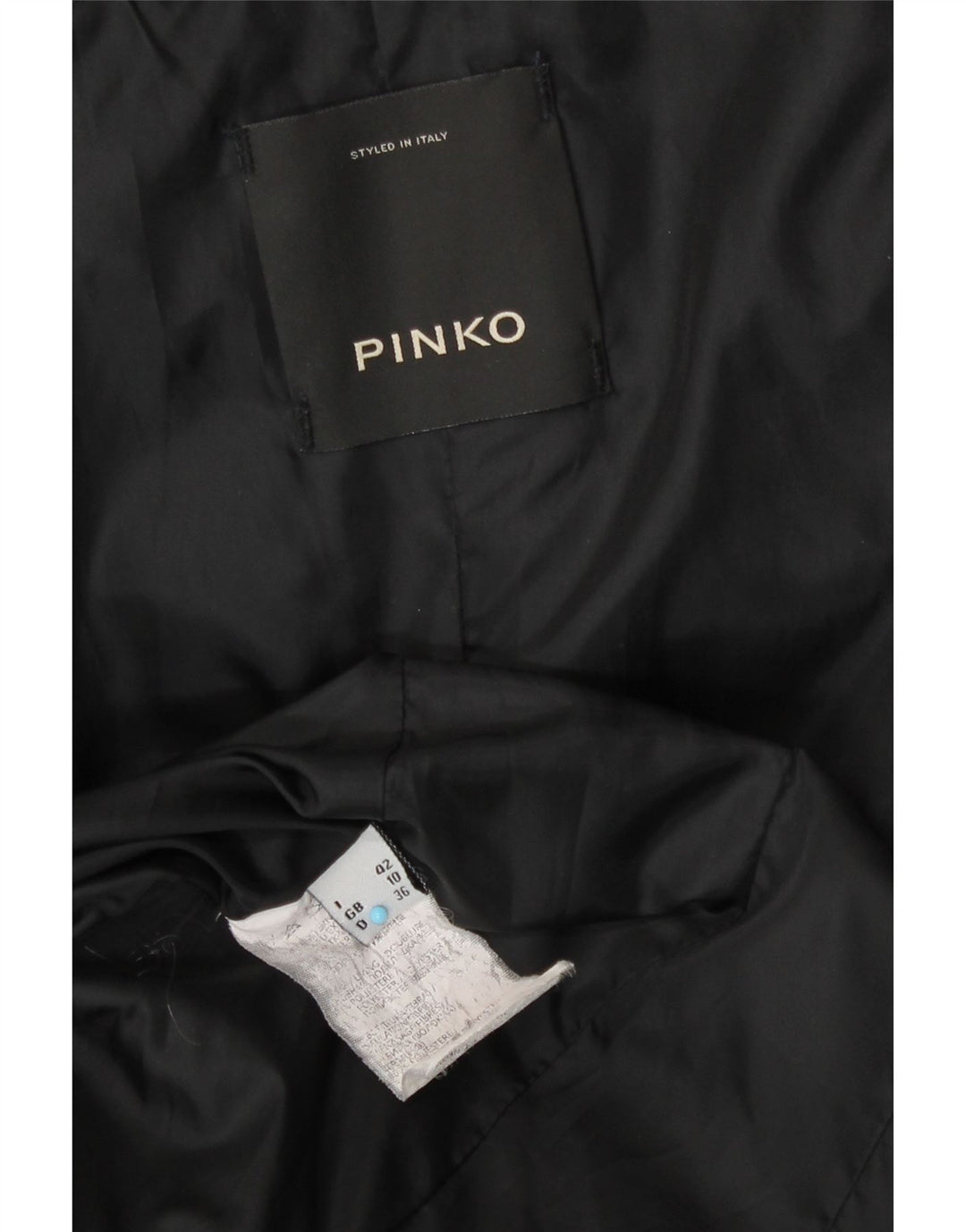 Pinko Veste matelassée à capuche pour femme UK 10 Small Noir Polyester
