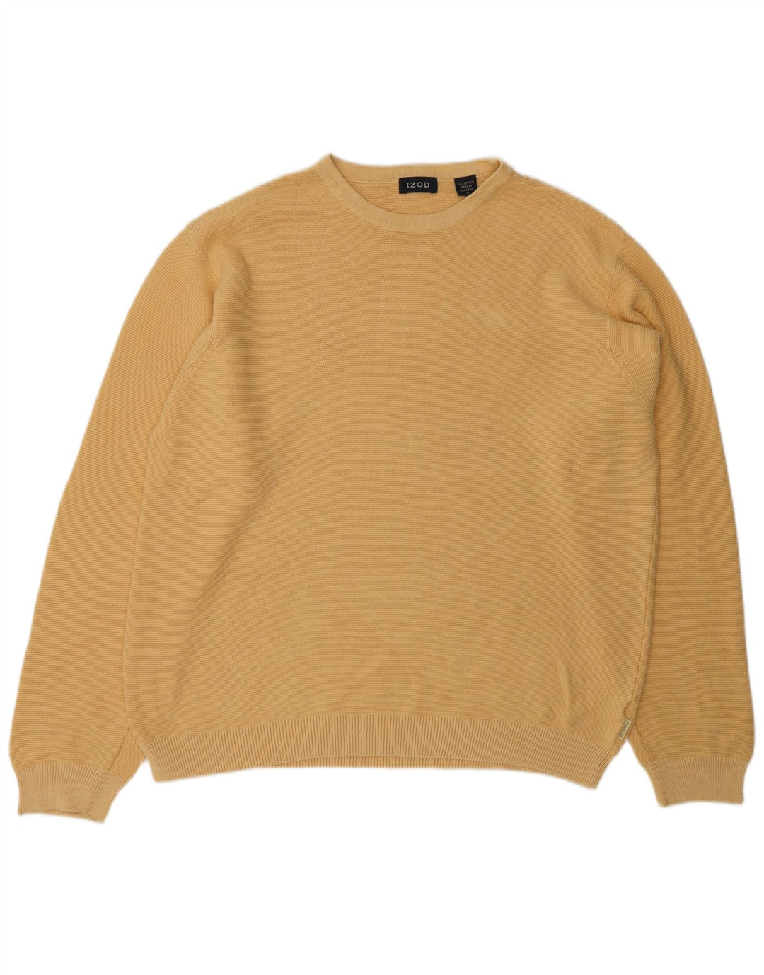 IZOD Pull col rond homme grand jaune coton