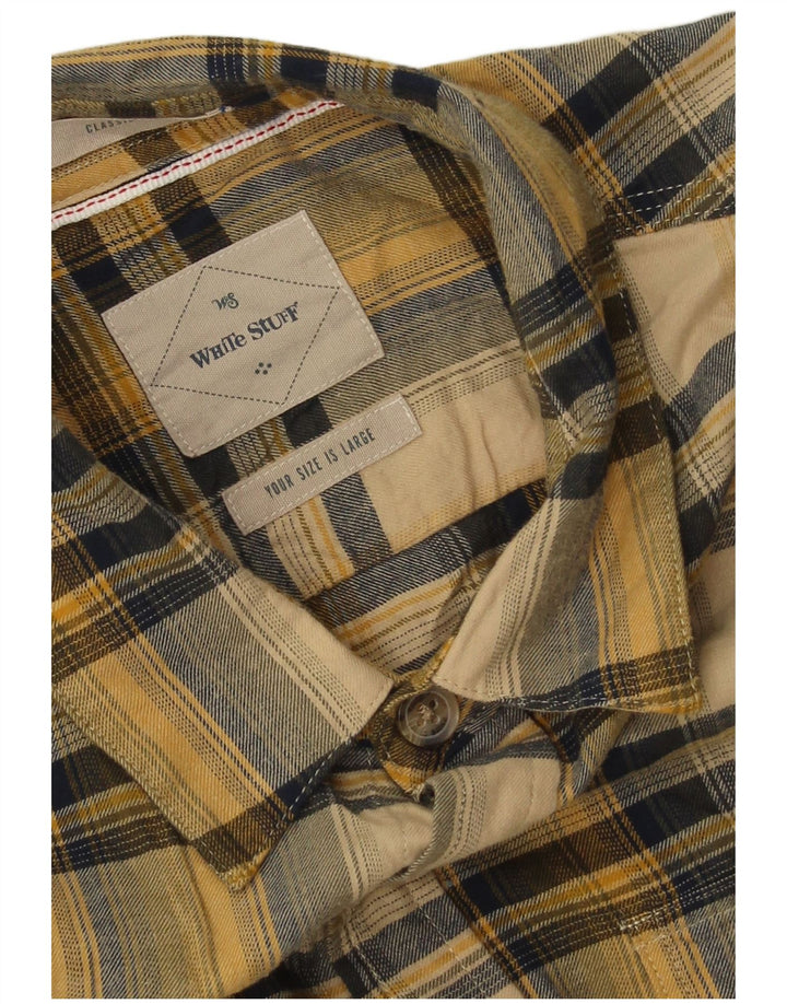Chemise White Stuff Homme Flannel Large Carreaux Jaunes Coton