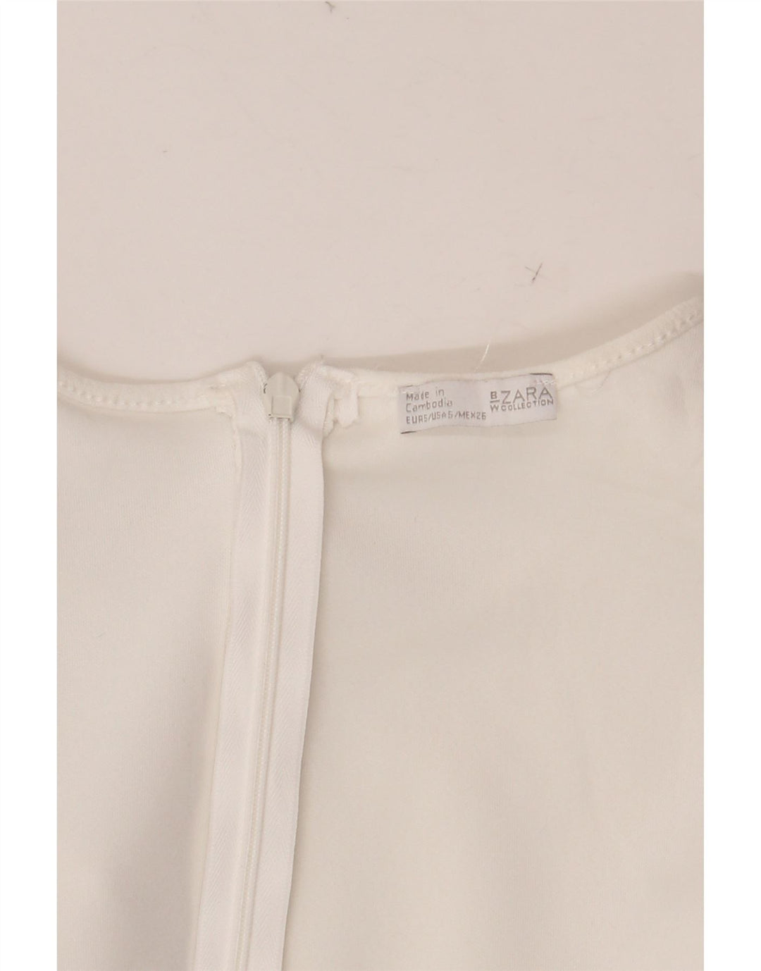 ZARA Combishort à manches courtes pour femme UK 8 Small W28 Blanc