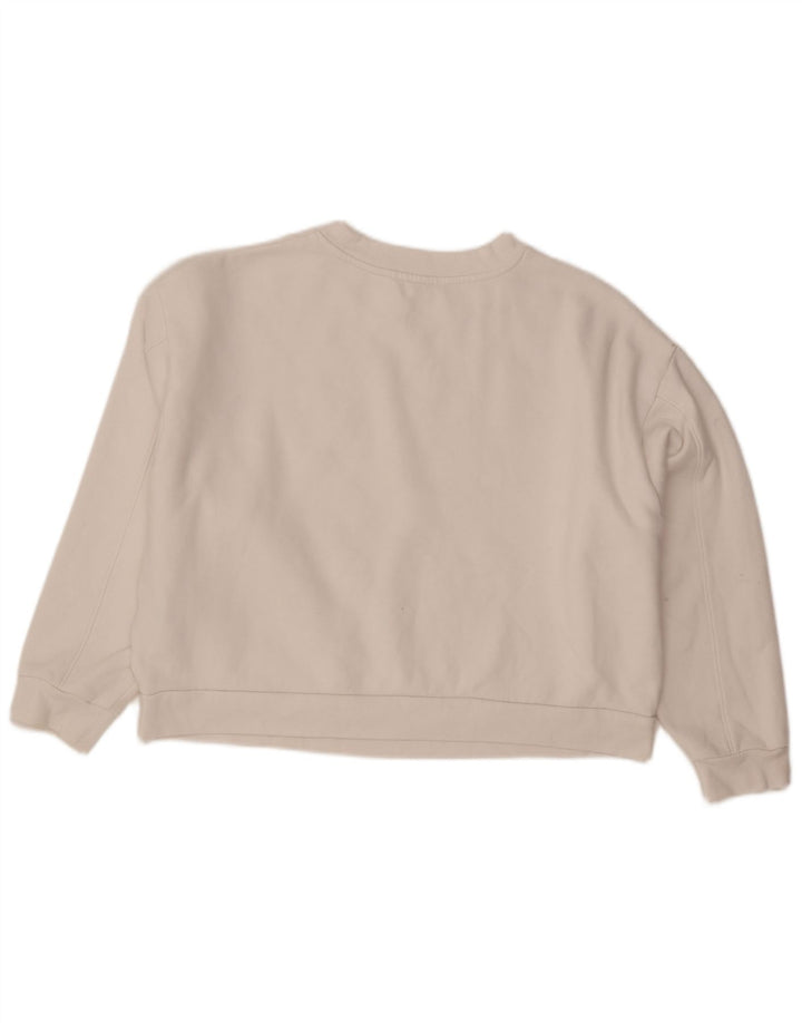 Levi's Sweat-shirt oversize Crop Graphic pour femme UK 14 Large Blanc