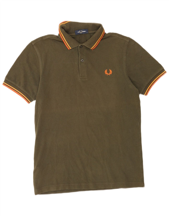 Fred Perry Polo Homme Petit Kaki Coton