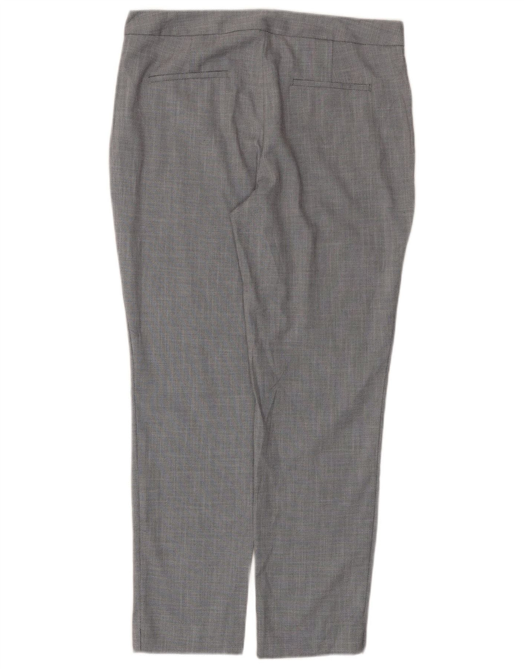 Zara Pantalon de costume slim pour femme EU 40 Medium W30 L27 Gris Chevron Polyester