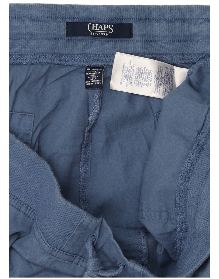 CHAPS Pantalon Capri Cargo Femme 2XL W42 L19 Bleu Coton