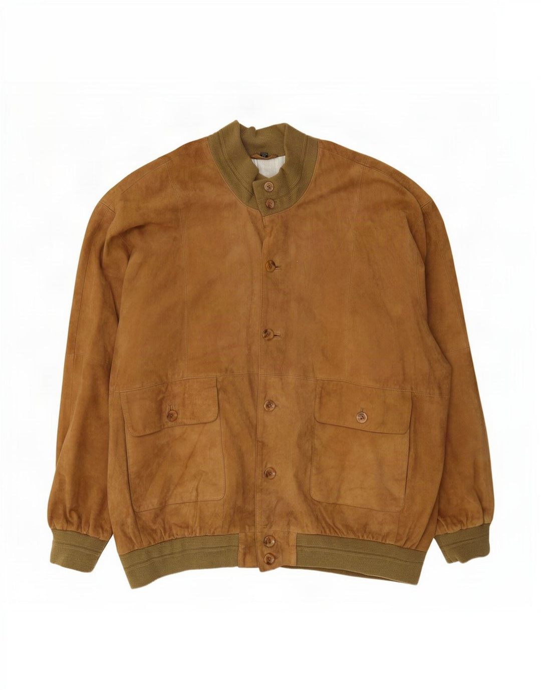 Barisal Blouson Bomber En Daim Homme IT 58 4XL Cuir Beige