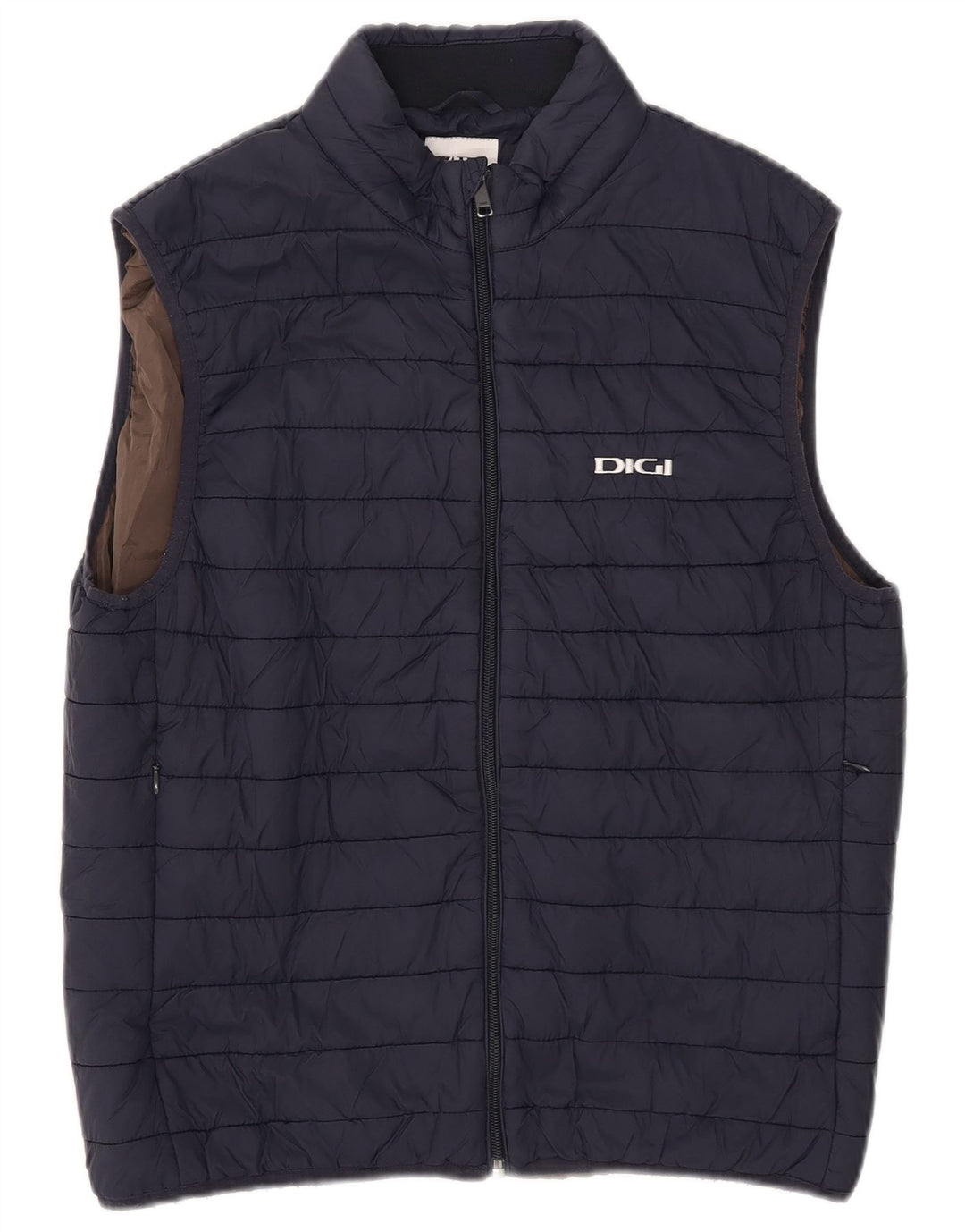 Zara Gilet rembourré pour homme UK 40 Large Bleu marine Polyester