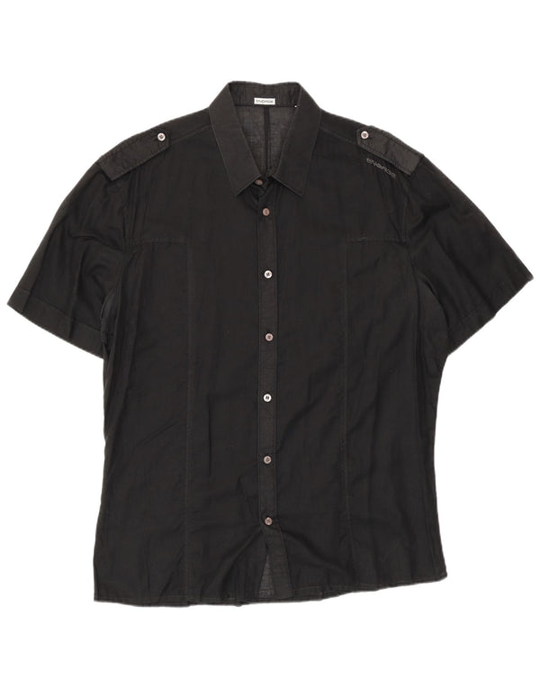 Energie Chemise militaire à manches courtes pour homme XL Noir