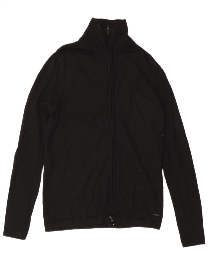 Dkny Pull Cardigan Homme Laine Noir Moyen