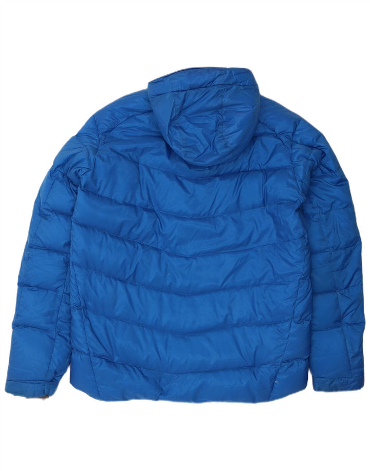 Jack Wolfskin Veste matelassée à capuche pour homme UK 44/46 XL Bleu Polyester