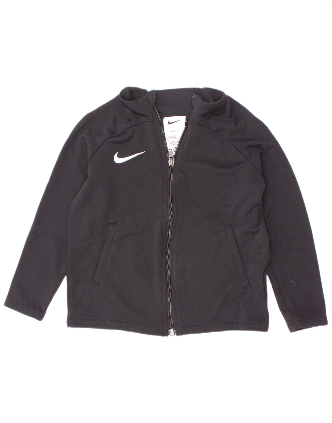 Nike Filles Dri Fit Survêtement Top Veste 4-5 ans Petit Noir Polyester