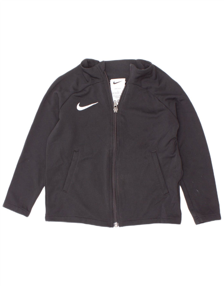 Nike Filles Dri Fit Survêtement Top Veste 4-5 ans Petit Noir Polyester