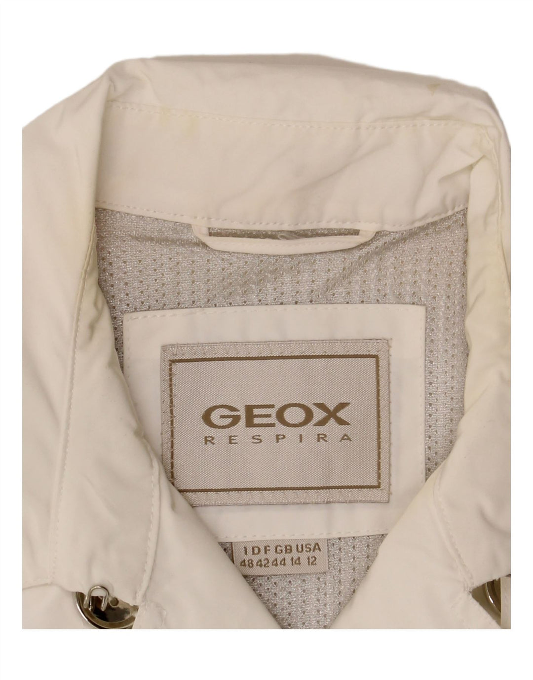 Geox Respira Caban Femme UK 14 Large Blanc Polyester