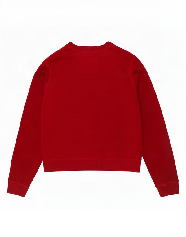 Hollister Sweat-shirt graphique pour femme UK 12 Coton rouge moyen