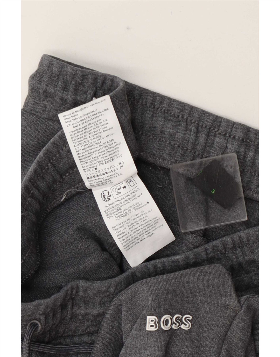 Hugo Boss Pantalon de survêtement Joggers Small Gris Coton Homme