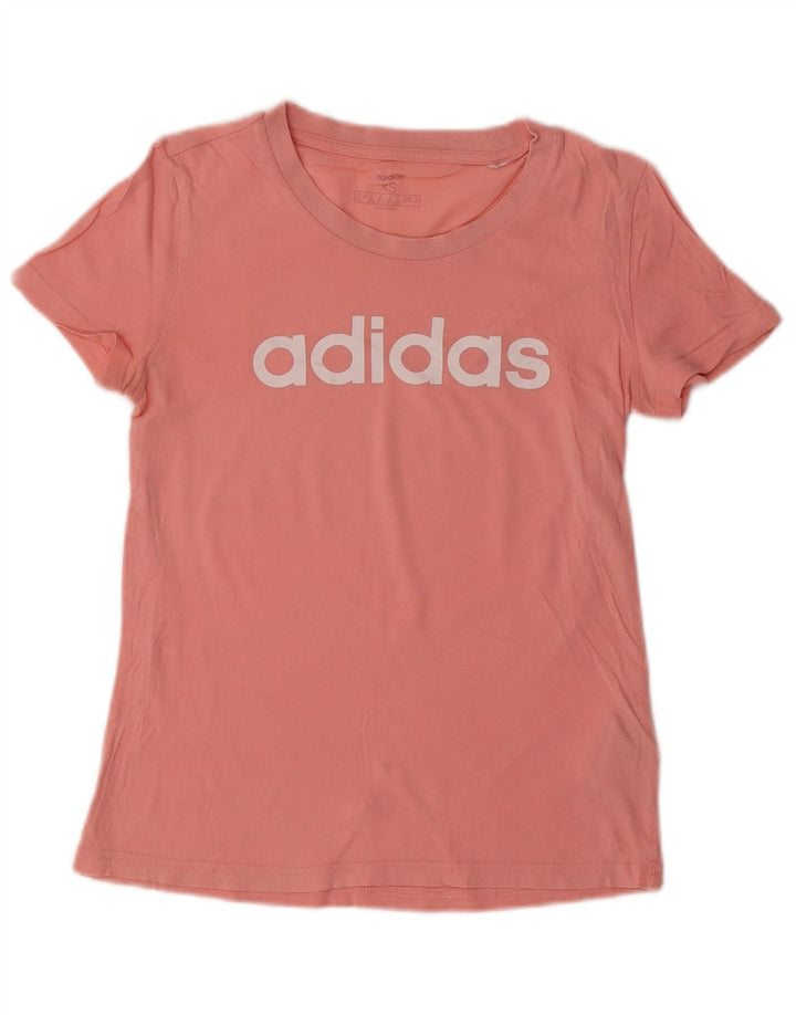 ADIDAS T-shirt graphique pour femme UK 4/6 XS Rose Coton