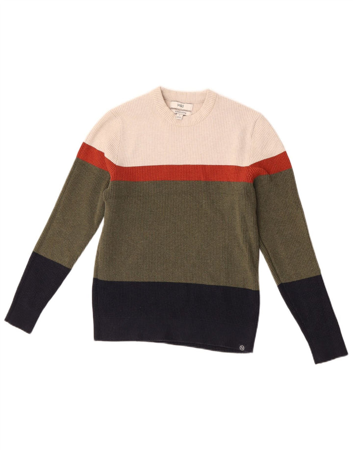 Marks & Spencer Pull ras du cou pour femme UK 10 Small Multicolore