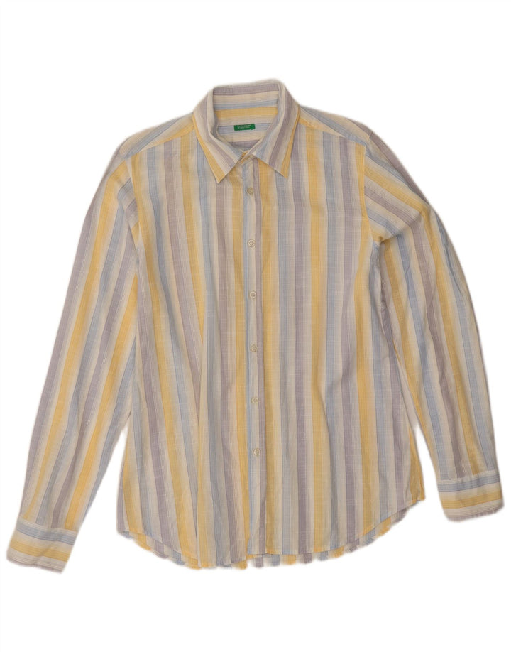 Benetton Chemise Medium Multicolore Rayé Homme