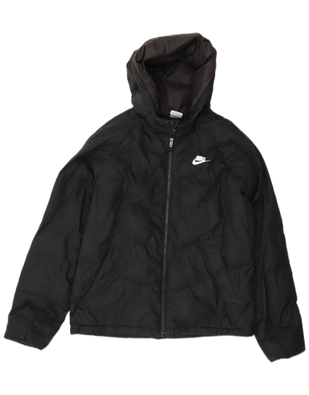 NIKE Veste matelassée à capuche pour garçon 13-14 ans XL Noir Polyester