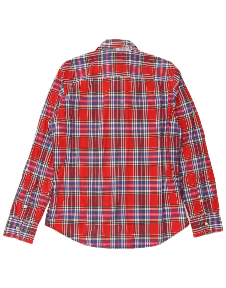 Tommy Hilfiger Chemise Homme XL Rouge Plaid Coton