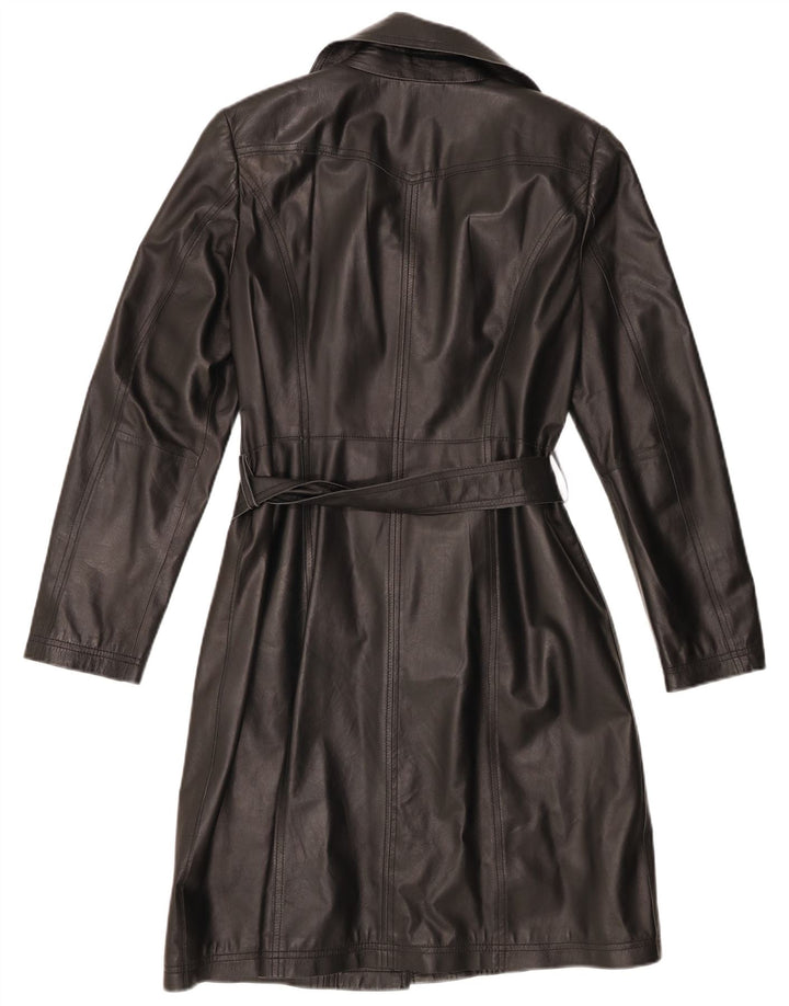 Madeleine Manteau en cuir pour femme UK 10 Petit cuir noir