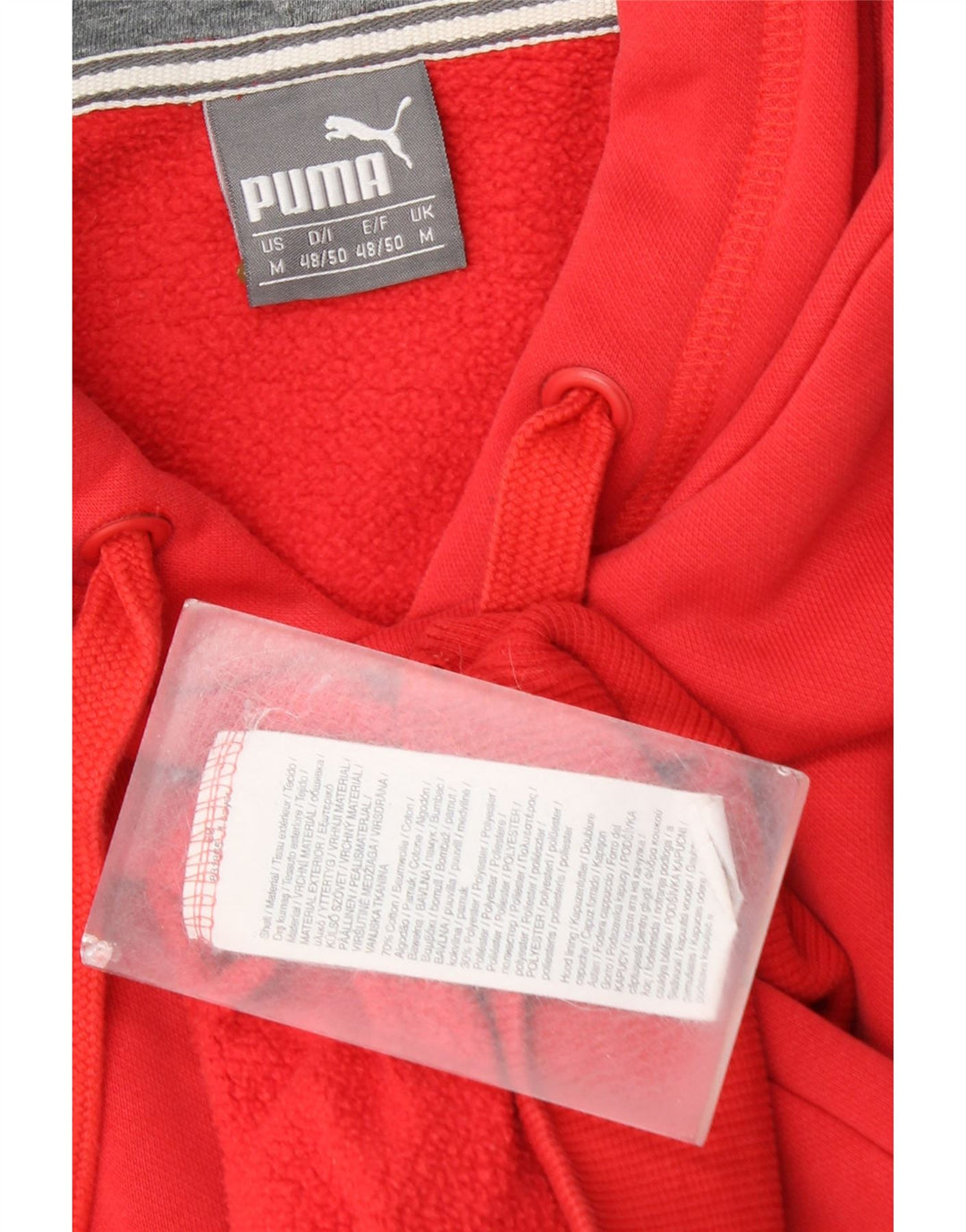 Puma Sweat à Capuche Homme Rouge Moyen Coton