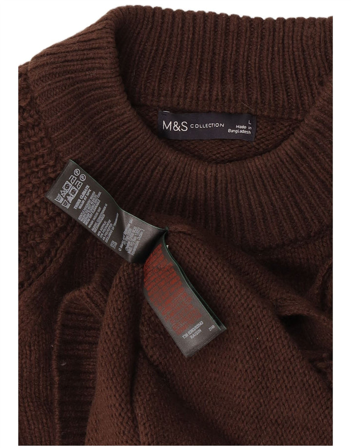 Marks & Spencer Pull col roulé pour homme en acrylique marron Taille L