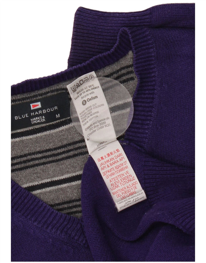 Marks & Spencer Pull Blue Harbor Col V Homme Violet Moyen