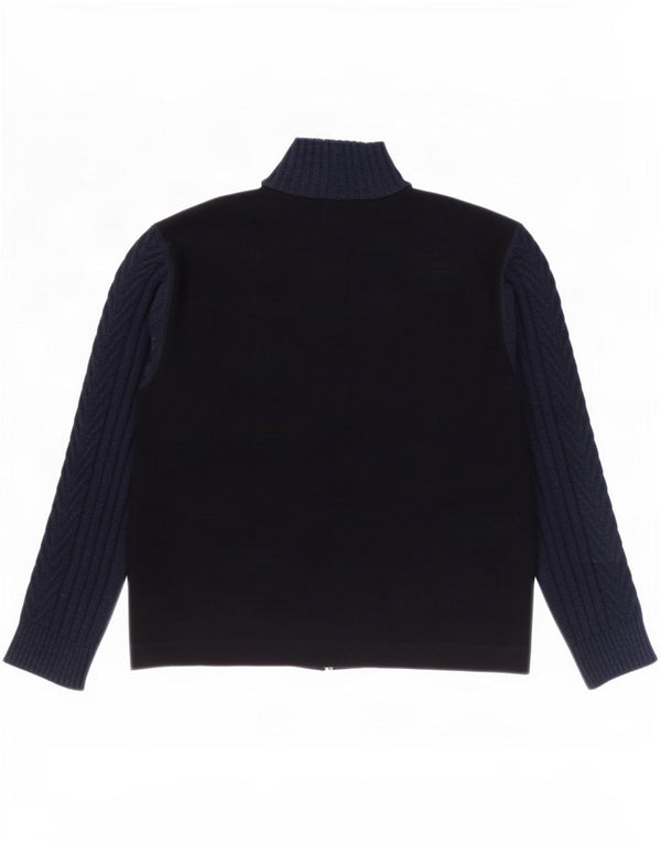 Paul Smith Cardigan Pull XL Bleu Marine Colourblock Laine Homme