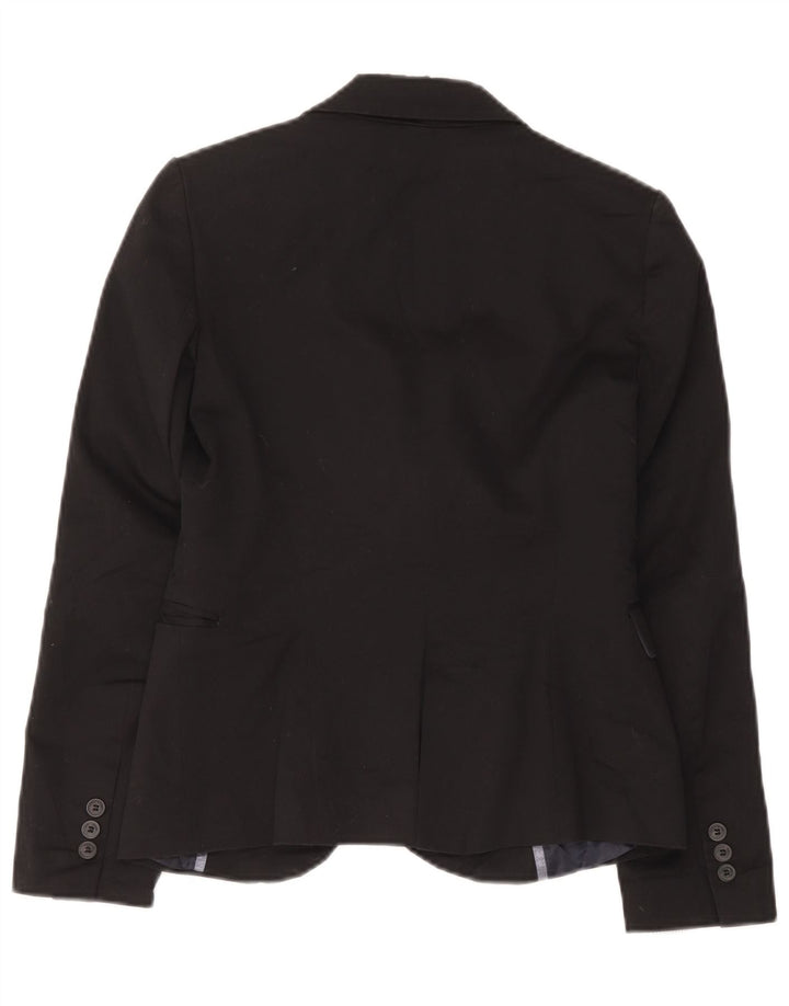 Zara Veste blazer à 1 bouton pour femme UK 12 Noir moyen