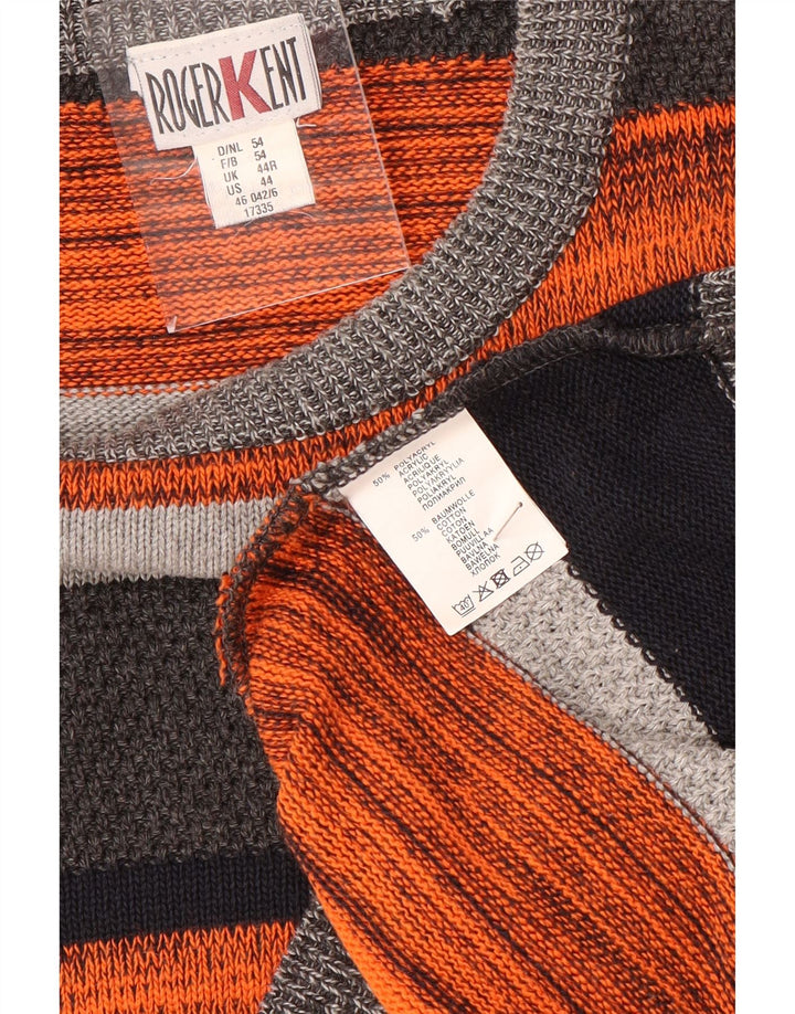 Roger Kent Pull col bateau pour homme UK 44 XL rayé multicolore