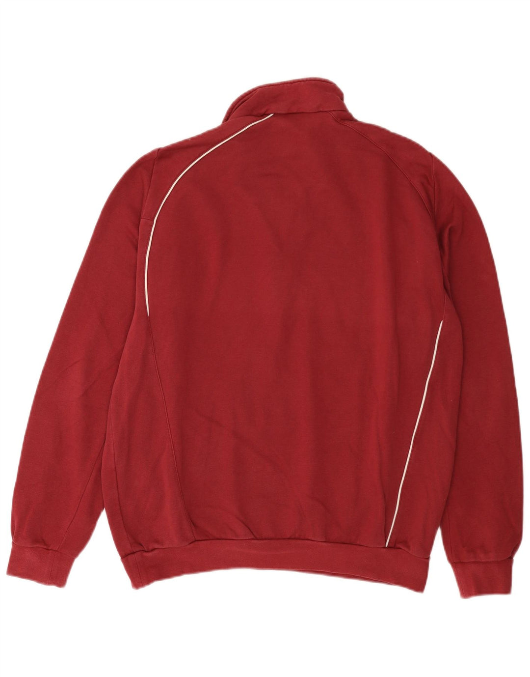 Puma Sweat-shirt à col zippé homme en coton bordeaux moyen