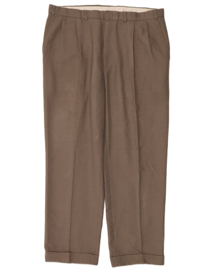 Marks & Spencer Pantalon décontracté St. Michael Pegged pour homme W38 L29 Marron