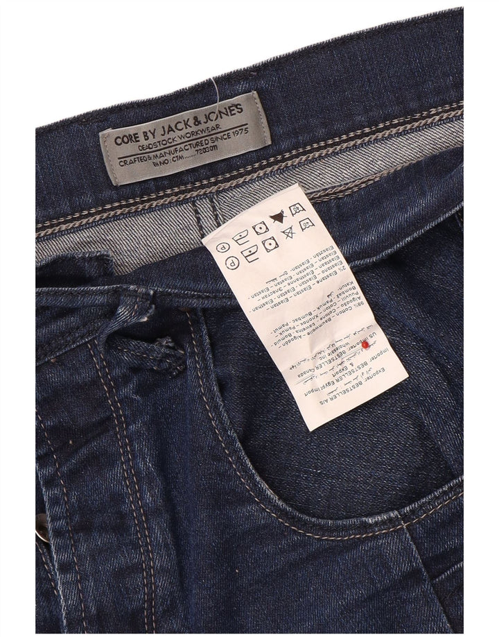 Jack & Jones Jean Droit Homme W36 L29 Bleu Marine Coton